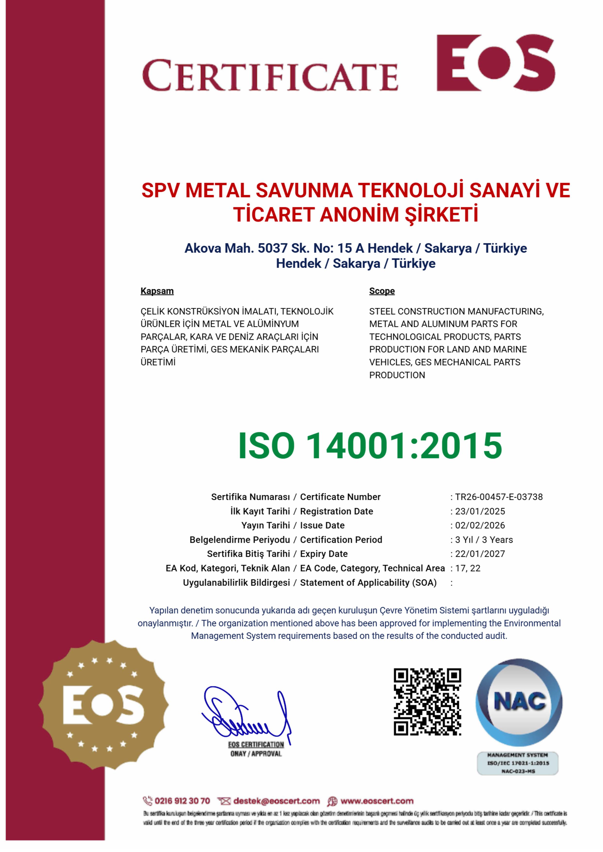 ISO Certificate